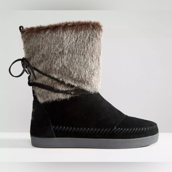 Tom’s “Nepal” Suede & Faux Fur Boot - Picture 2 of 10